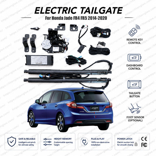 Für Honda Jade 2014-2020 Smart Power Heckklappenlift-Kit von LiTanglee® | Intelligenter elektrischer Kofferraumöffner | Passend für Honda Jade RS, Hybrid, X, G Ausführungen, FR4, FR5 Kombi | Duale Streben | CE-zertifiziert
