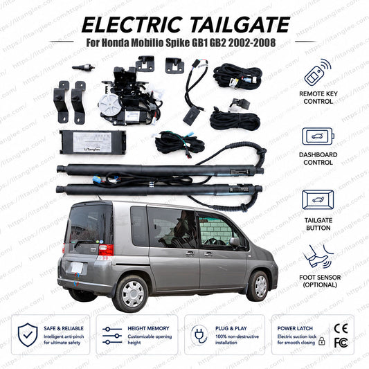For Honda Mobilio Spike GB1 GB2 Series 2002-2008 Smart Power Tailgate Lift Kit by LiTanglee® | Smart Electric Trunk Opener | Fits Mobilio Spike AU, Active, Just Selection Matrix, GB1 GB2 Chassis | Dual Struts | CE Certified