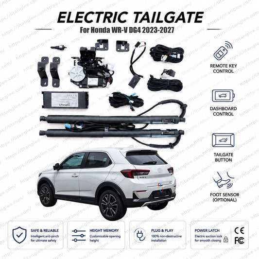 For Honda WR-V DG4 Series 2023-2027 Smart Power Tailgate Lift Kit by LiTanglee® | Smart Electric Trunk Opener | Fits WR-V Z, X, RS Sport, DG4 Chassis Matrix | Heavy-Duty Dual Struts | CE Certified