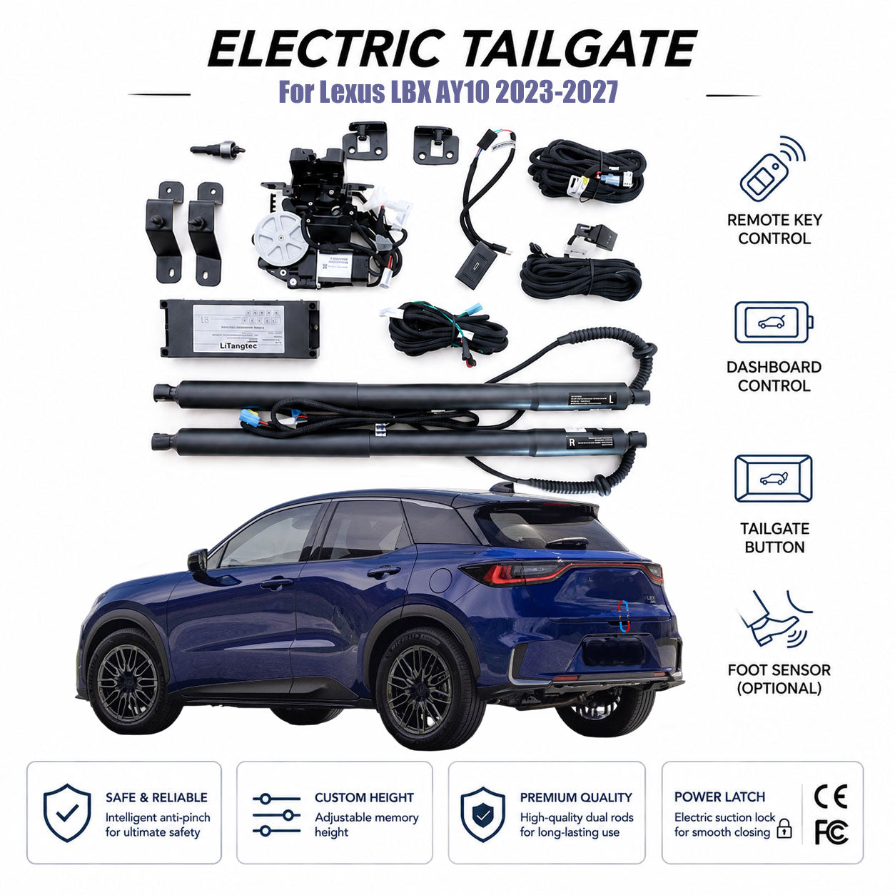 Für Lexus LBX AY10 2023-2027 Automatischer elektrischer Heckklappenöffner | Elektrische Heckklappe | Extrem leise | OEM-Passform & CE-zertifiziert