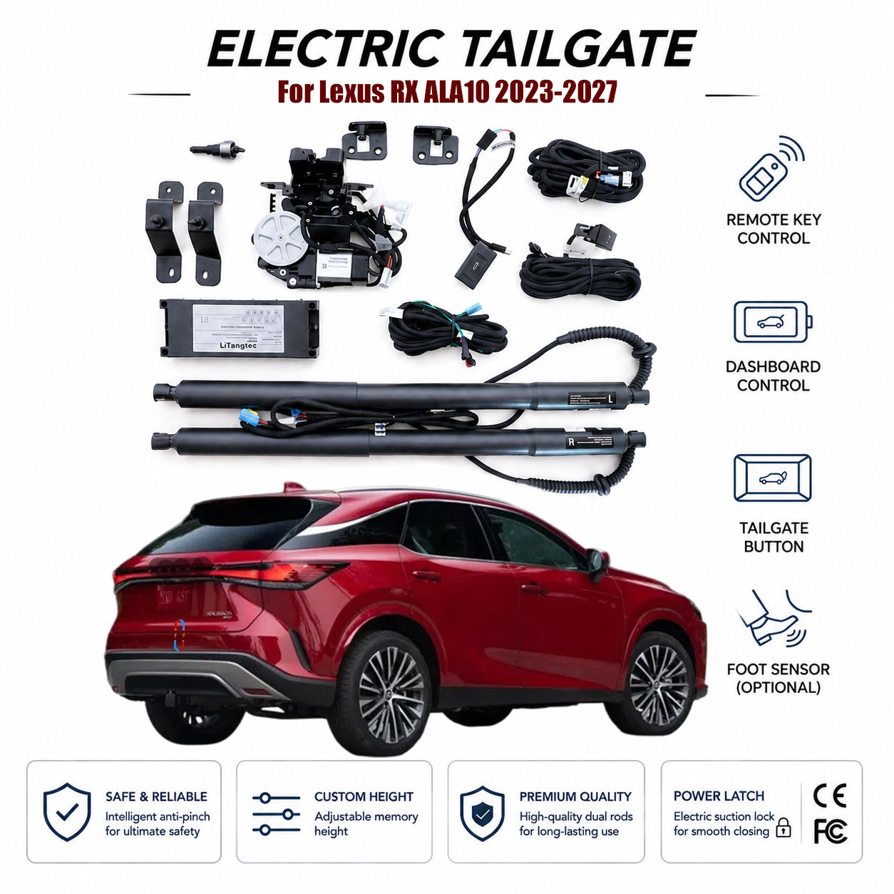 For Lexus RX ALA10 2023-2026 Automatic Power Tailgate Lift Kit | Electric Trunk Opener | Ultra-Silent | OEM Fit & CE Certified