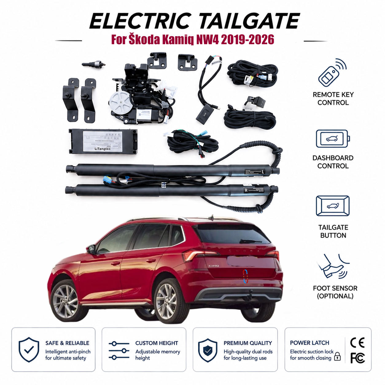 For Škoda Kamiq NW4 2019-2027 Automatic Power Tailgate Lift Kit | Electric Trunk Opener | Ultra-Silent | OEM Fit & CE Certified
