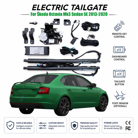 For Škoda Octavia Mk3 Sedan 5E 2013-2020 Automatic Power Tailgate Lift Kit | Electric Trunk Opener | Ultra-Silent | OEM Fit & CE Certified