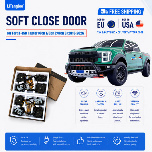 For Ford F-150 Raptor (Gen 1 / Gen 2 / Gen 3) (2010-2026+) Electric Soft Close Door Upgrade Kit | LiTanglee
