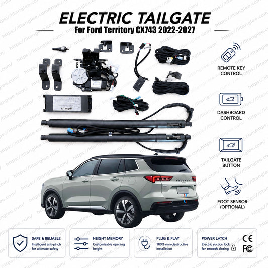 For Ford Territory CX743 2022-2027 Smart Power Tailgate Lift Kit by LiTanglee® | Smart Electric Trunk Opener | Fits Territory Ambiente, Trend, Titanium | Mid-Size SUV | Dual Struts | CE Certified