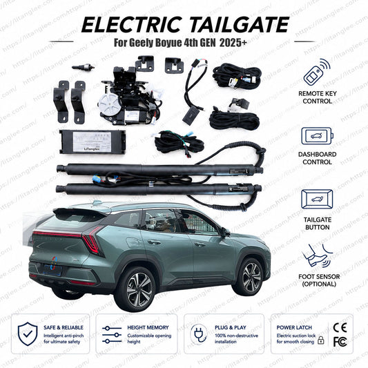 For Geely Boyue 2025-2028 Smart Power Tailgate Lift Kit by LiTanglee® | Electric Trunk Opener with Soft Close | CMA Platform Dedicated Integration | Precision-Fit Actuators | Non-Destructive Installation