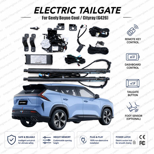 For Geely Boyue Cool / Cityray / Galaxy Cityray (G426) 2023-2027 Smart Power Tailgate Lift Kit by LiTanglee® | Electric Trunk Opener with Soft Close | BMA Platform Dedicated Integration | Non-Destructive Installation