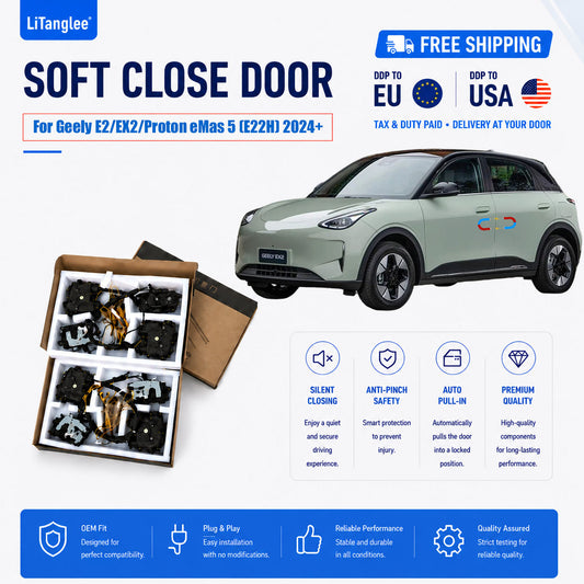 For Geely Xingyuan / E2 / EX2 / Proton eMas 5 (E22H) Electric Soft Close Door Upgrade Kit | LiTanglee