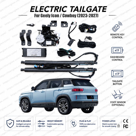 For Geely Icon / Cowboy 2023-2027 Smart Power Tailgate Lift Kit by LiTanglee® | Electric Trunk Opener with Soft Close | Full Digital Bus Integration | Precision-Fit Actuators | Non-Destructive Installation
