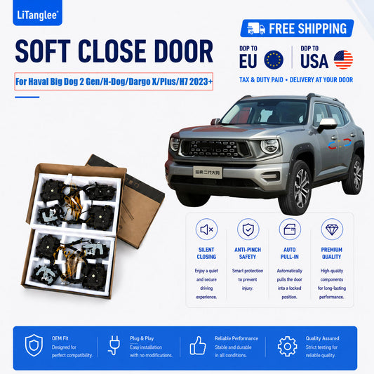 For Haval Big Dog 2nd Gen / H-Dog / Dargo X / Plus / H7 (2023-2026+) Electric Soft Close Door Upgrade Kit | LiTanglee