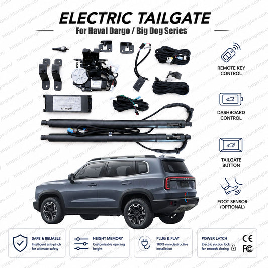 For Haval Dargo / Big Dog / H-Dog/H7 2020-2026 Smart Power Tailgate Lift Kit by LiTanglee® | Electric Trunk Opener with Soft Close | Off-Road Ready Heavy-Duty Actuators | CAN-Bus Integrated | Non-Destructive Installation