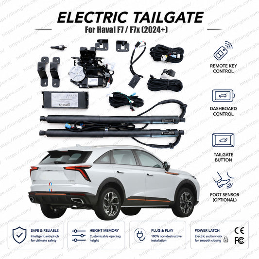 For Haval F7 / F7x (2024+) Smart Power Tailgate Lift Kit by LiTanglee® | Electric Trunk Opener with Soft Close | 2024+ Gen-Specific Protocol | Cold-Climate Optimized Actuators | Non-Destructive Installation