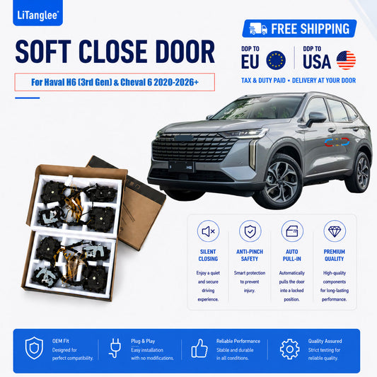 For Haval H6 (3rd Gen) & Cheval 6 (2020-2026+) Electric Soft Close Door Upgrade Kit | LiTanglee