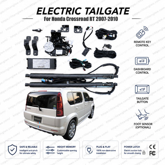 For Honda Crossroad RT 2007-2010 Smart Power Tailgate Lift Kit by LiTanglee® | Smart Electric Trunk Opener | Fits Crossroad RT1, RT2, RT3, RT4, 4WD, i-VTEC 7-Seater | Dual Struts | CE Certified