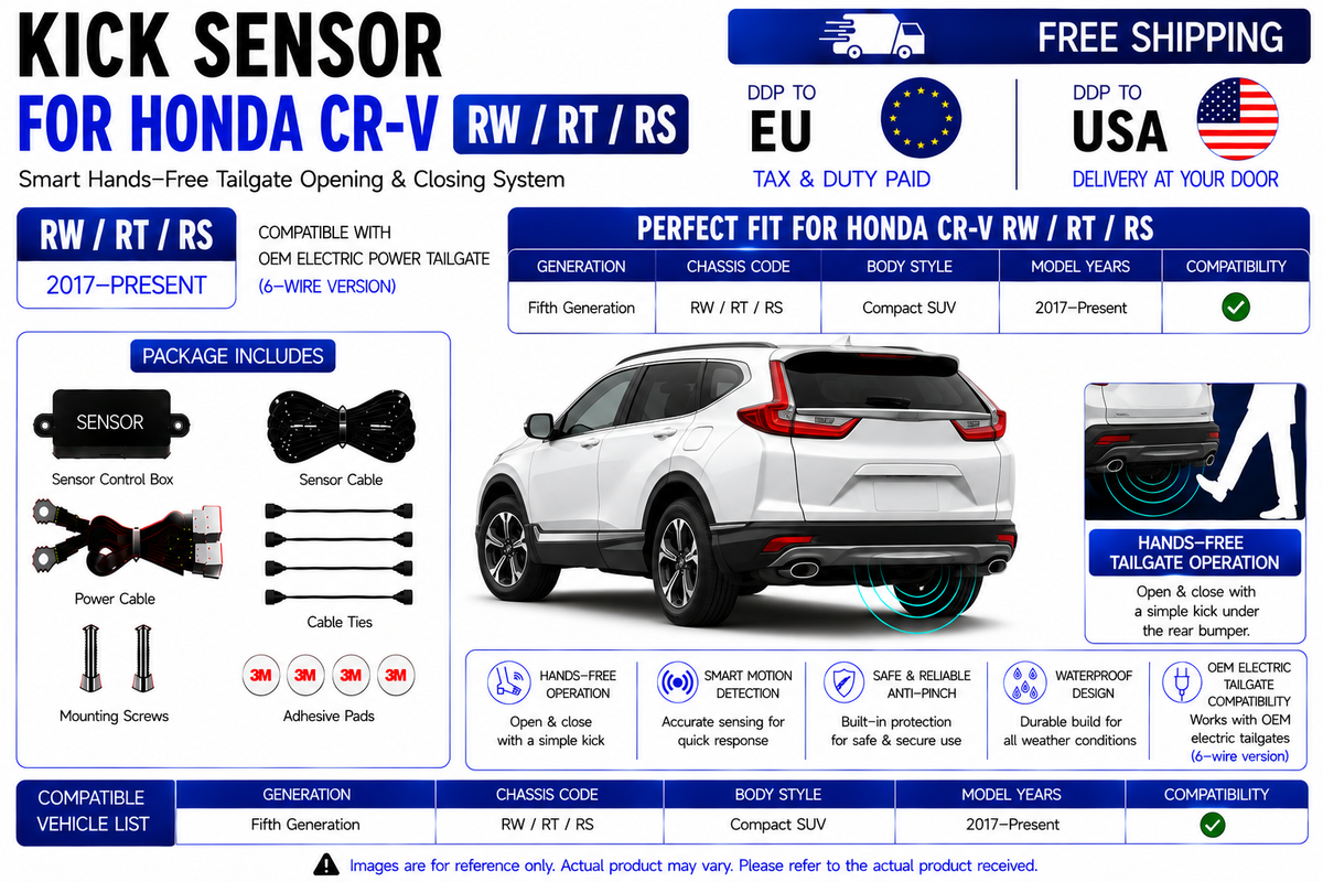For Honda CR-V RW RT RS OEM Electric Power Tailgate Smart Hands-Free Kick Sensor – Foot-Activated Tailgate Opening & Closing System