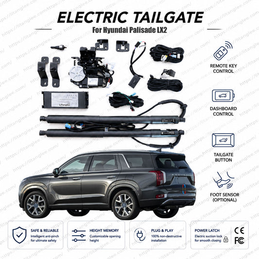 For Hyundai Palisade LX2 2020-2026 Smart Power Tailgate Lift Kit by LiTanglee® | Smart Electric Trunk Opener | Full-Size 3-Row 8-Seater SUV | Dual Heavy-Duty Struts | CE Certified