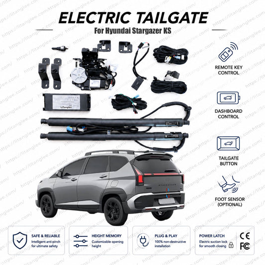 For Hyundai Stargazer KS 2022-2026 Smart Power Tailgate Lift Kit by LiTanglee® | Smart Electric Trunk Opener | Fits Stargazer X, Active, Trend | 6/7-Seater MPV | Dual Struts | CE Certified