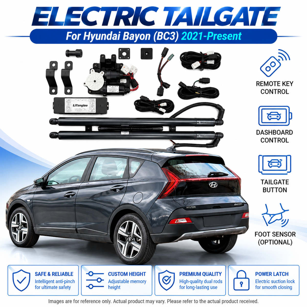 For Hyundai Bayon First Generation BC3 2021-present Electric Power Tailgate Kit, Automatic Liftgate Opening and Closing System