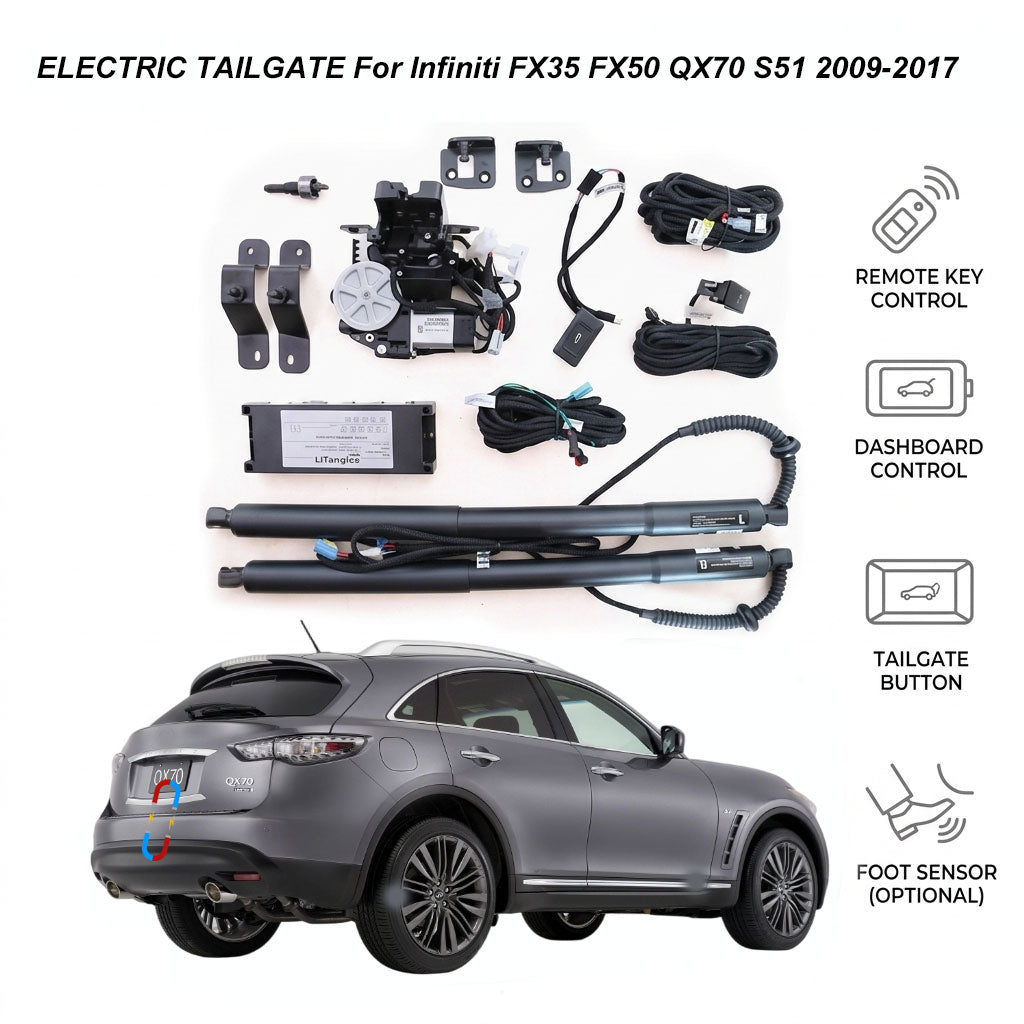 Electric Tailgate Lift for Infiniti FX35 FX50 QX70 (S51) 2009-2017 | Smart Power Trunk Kit