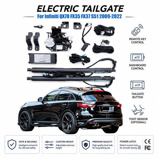 For Infiniti QX70 FX35 FX37 S51 2009-2022 Automatic Power Tailgate Lift Kit | Electric Trunk Opener | Ultra-Silent | OEM Fit & CE Certified