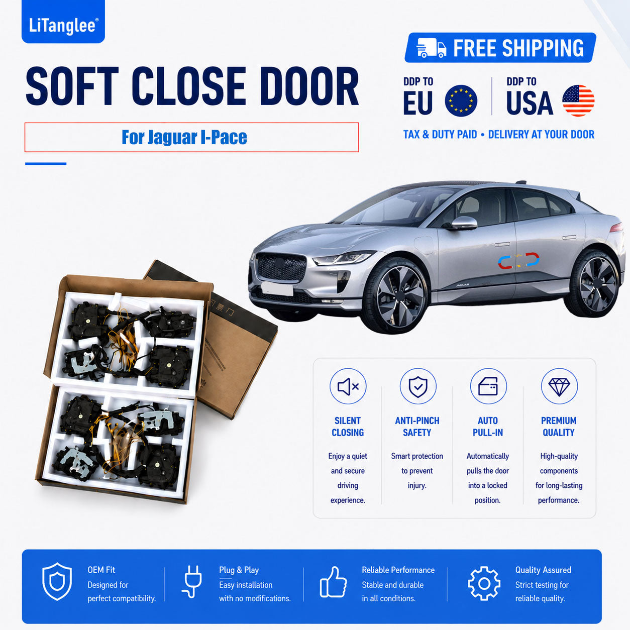 For Jaguar I-Pace Premium Electric Soft Close Door Upgrade Kit