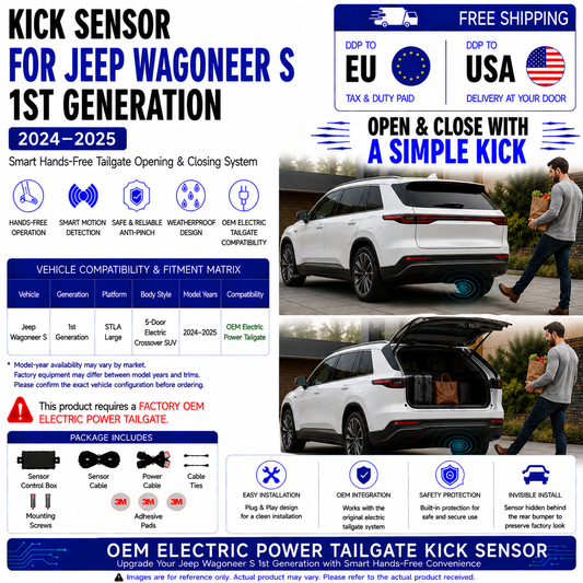 For Jeep Wagoneer S 1st Gen 2024–2025 OEM Electric Power Tailgate Smart Hands-Free Kick Sensor – Foot-Activated Tailgate Opening & Closing System