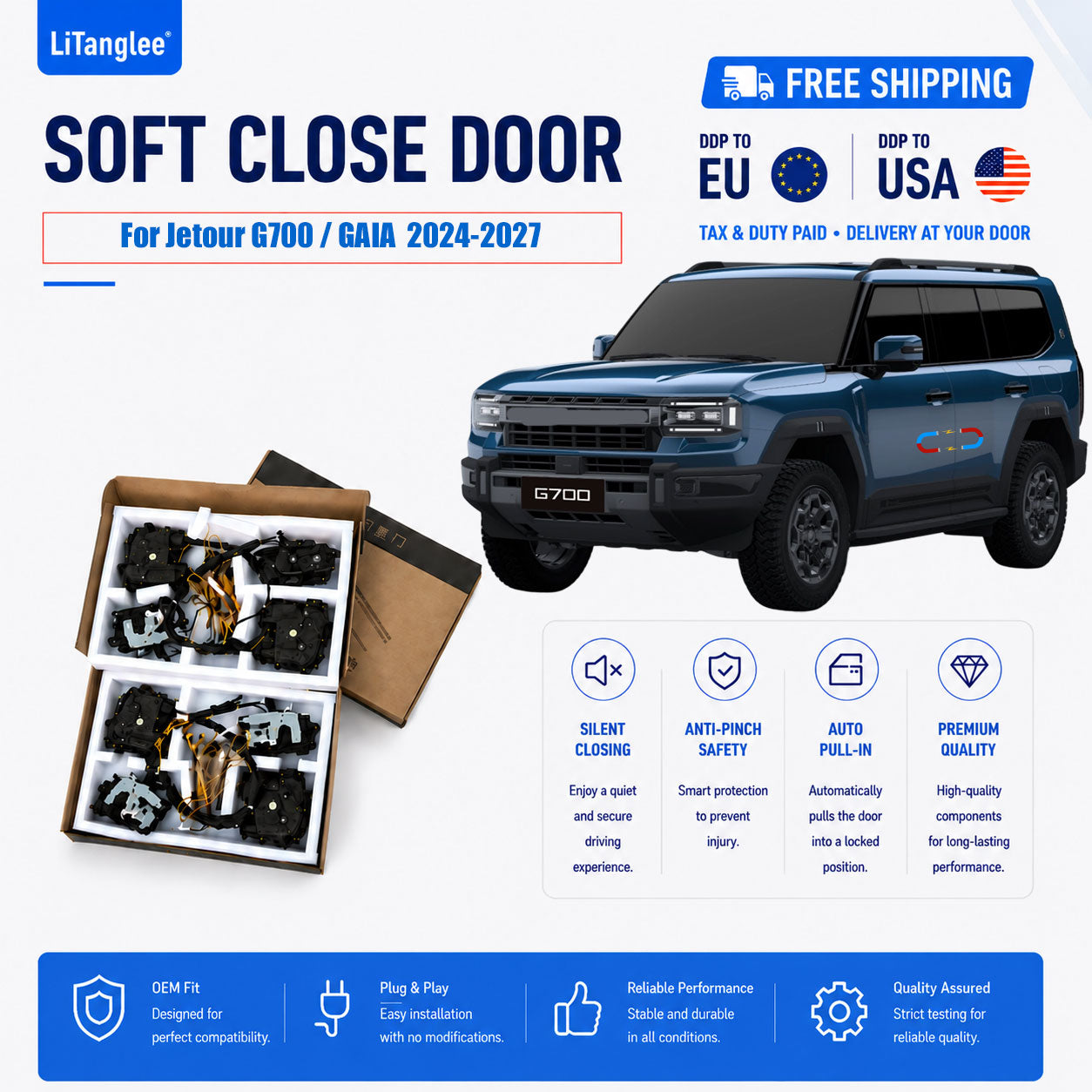 For Jetour G700 / GAIA (2024-2026) Premium Electric Suction Door Kit