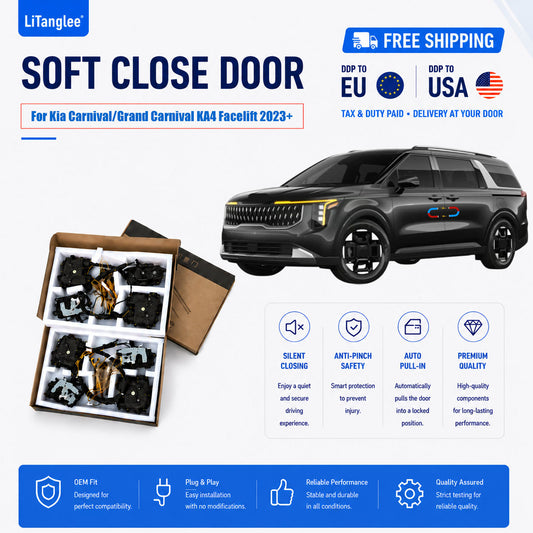 For Kia Carnival / Grand Carnival (KA4 Facelift) 2023-2026+ Electric Soft Close Door Upgrade Kit | LiTanglee