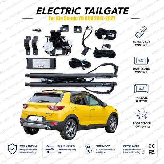 For Kia Stonic YB CUV 2017-2027 Smart Power Tailgate Lift Kit by LiTanglee® | Smart Electric Trunk Opener | Fits Stonic GT-Line, Connect, Quantum, 2, 3 | Dual Struts | CE Certified