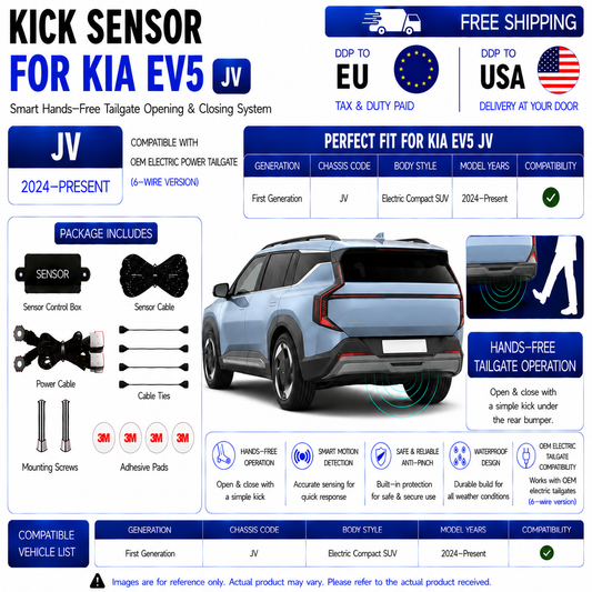 For Kia EV5 JV OEM Electric Power Tailgate Smart Hands-Free Kick Sensor – Foot-Activated Tailgate Opening & Closing System