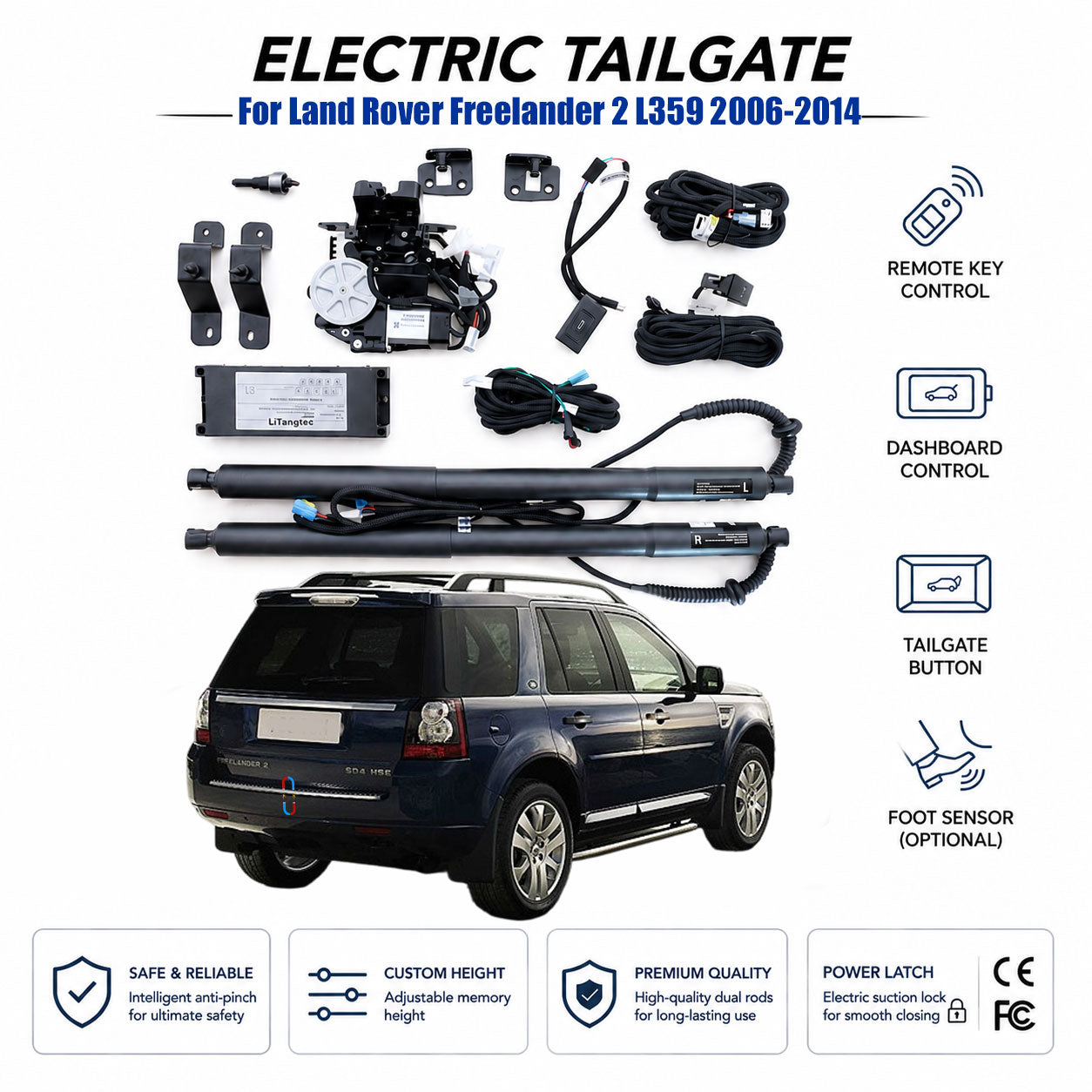 For Land Rover Freelander 2 L359 2006-2014 Automatic Power Tailgate Lift Kit | Electric Trunk Opener | LR2 | Ultra-Silent | OEM Fit & CE Certified