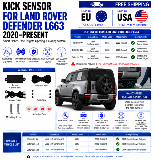 For Land Rover Defender L663 (2020-Present) Electric Power Tailgate Kick Sensor | Hands-Free Smart Trunk Opener
