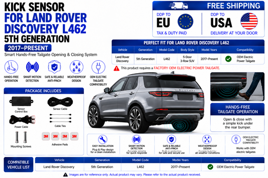 For Land Rover Discovery L462 5th Gen 2017–Present OEM Electric Power Tailgate Smart Hands-Free Kick Sensor – Foot-Activated Tailgate Opening & Closing System