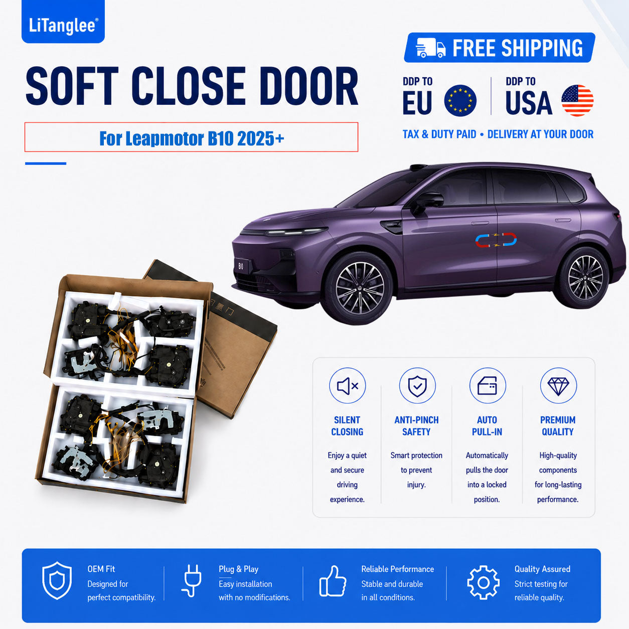 For Leapmotor B10 2025+ Electric Soft Close Door Upgrade Kit | LiTanglee
