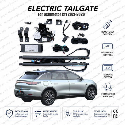 For Leapmotor C11 2021-2026 Smart Power Tailgate Lift Kit by LiTanglee® | Electric Trunk Opener with Soft Close | Full Digital Bus Integration | Precision-Fit Actuators | Non-Destructive Installation