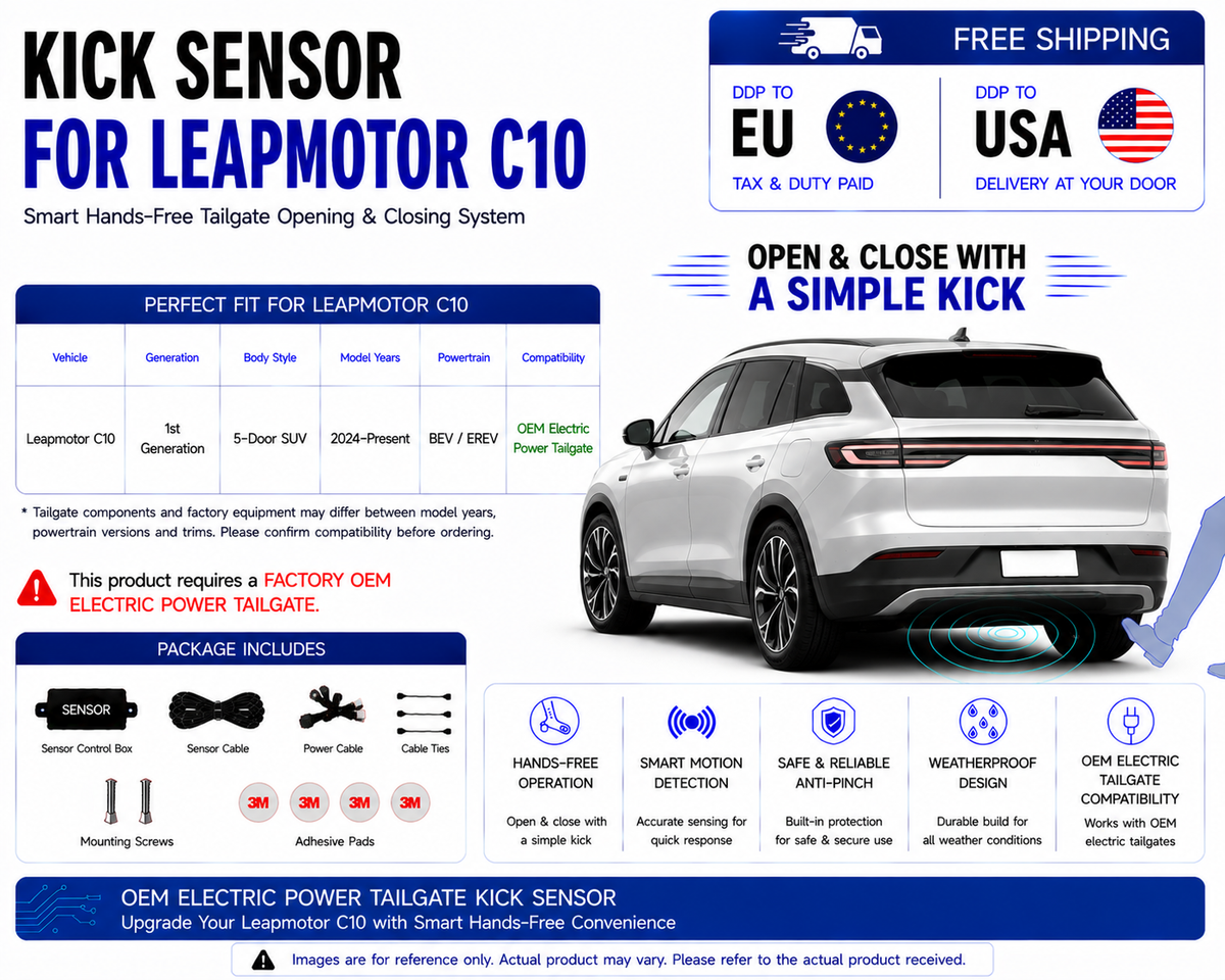 For Leapmotor C10 OEM Electric Power Tailgate Smart Hands-Free Kick Sensor – Foot-Activated Tailgate Opening & Closing System