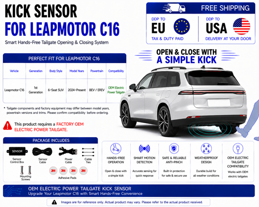 For Leapmotor C16 OEM Electric Power Tailgate Smart Hands-Free Kick Sensor – Foot-Activated Tailgate Opening & Closing System