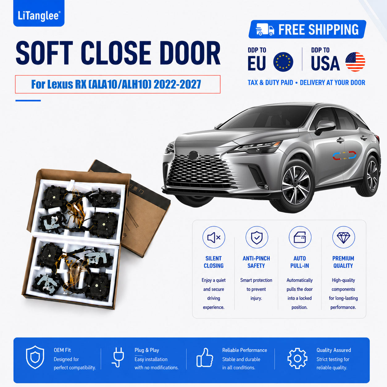 For Lexus RX (ALA10/ALH10) 2022-2027 Premium Electric Suction Door Kit