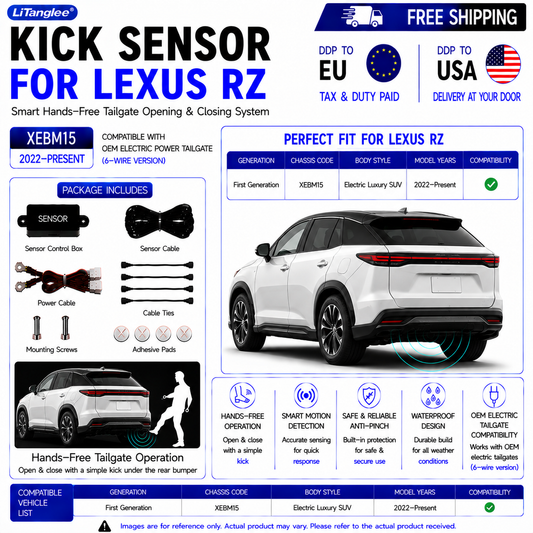 For Lexus RZ XEBM15 OEM Electric Power Tailgate Smart Hands-Free Kick Sensor – Foot-Activated Tailgate Opening & Closing System