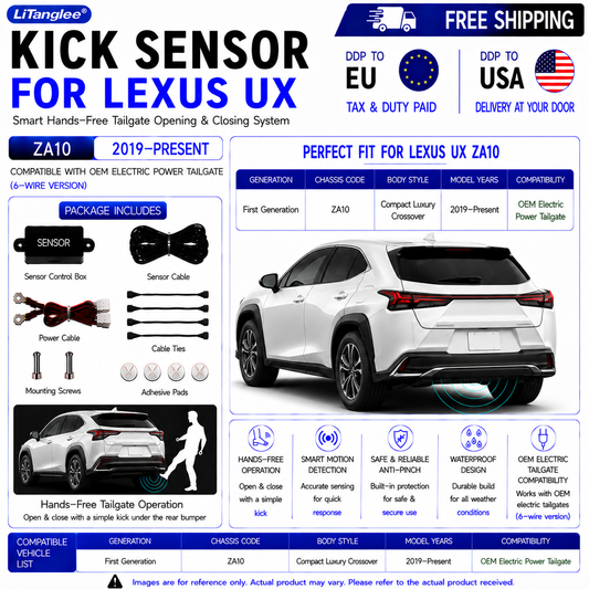 For Lexus UX ZA10 OEM Electric Power Tailgate Smart Hands-Free Kick Sensor – Foot-Activated Tailgate Opening & Closing System