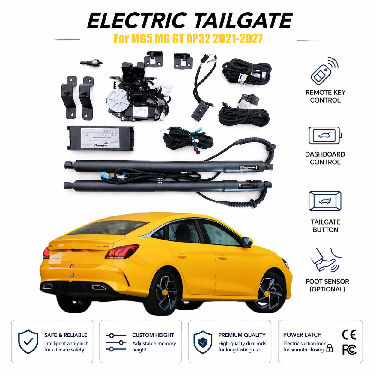 For MG5 MG GT AP32 2021-2026 Automatic Power Tailgate Lift Kit | Smart Electric Trunk Opener | Ultra-Silent | OEM Fit & CE Certified