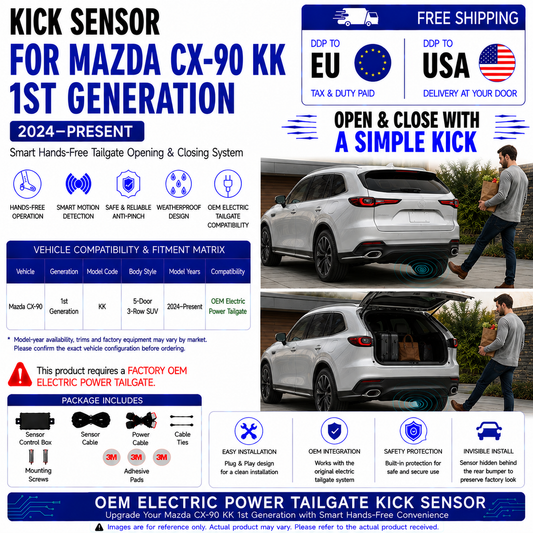 For Mazda CX-90 KK 1st Gen OEM Electric Power Tailgate Smart Hands-Free Kick Sensor – Foot-Activated Tailgate Opening & Closing System