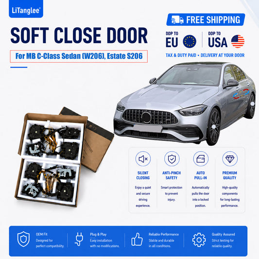 For Mercedes-Benz C-Class Sedan (W206), Estate (S206) & LWB (V206) 2021+ Electric Soft Close Kit | LiTanglee