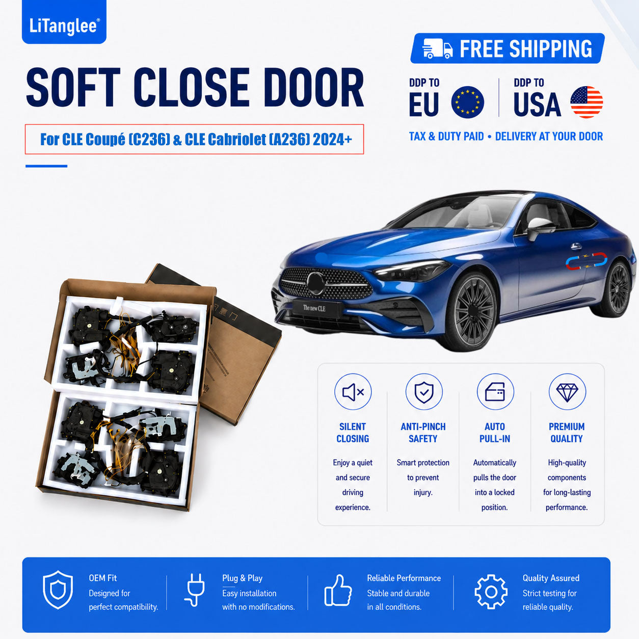 For Mercedes-Benz CLE Coupé (C236) & CLE Cabriolet (A236) 2024+ Electric Soft Close System | LiTanglee
