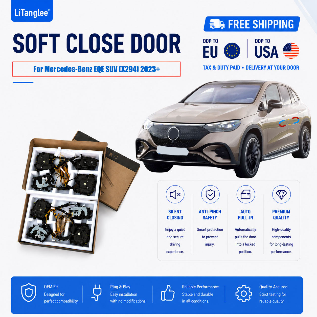 For Mercedes-Benz EQE SUV (X294) 2023+ 4-Door Electric Soft Close System | LiTanglee