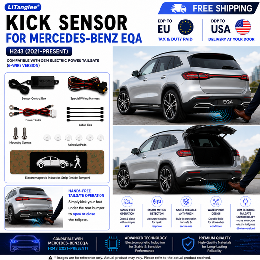 For Mercedes-Benz EQA H243 OEM Electric Power Tailgate Smart Hands-Free Kick Sensor – Foot-Activated Tailgate Opening & Closing System