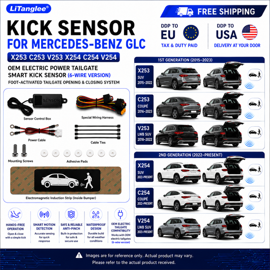 For Mercedes-Benz GLC X253 C253 V253 X254 C254 V254 OEM Electric Power Tailgate Smart Hands-Free Kick Sensor – Foot-Activated Tailgate Opening & Closing System