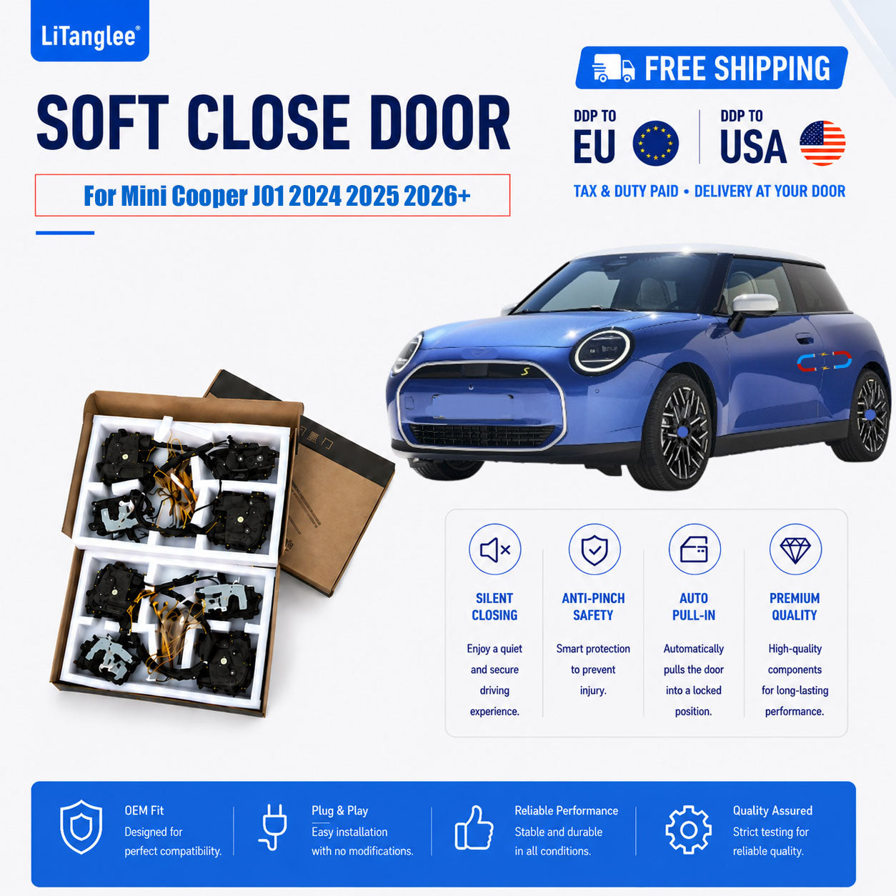 For Mini Cooper SE (J01) Premium Automatic Vacuum Soft Close Door System | LiTanglee®