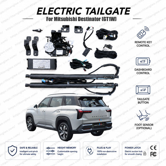 For Mitsubishi Destinator (GT1W) Smart Power Tailgate Lift Kit by LiTanglee® | Electric Trunk Opener with Soft Close | Precision-Engineered for GT1W Platform | Native CAN-Bus Integrated | Non-Destructive Installation