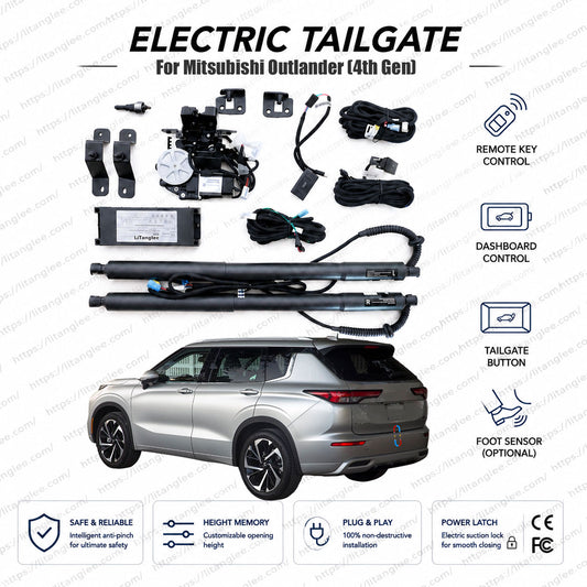 For Mitsubishi Outlander (4th Gen) / Nissan Rogue 2022-2027 Smart Power Tailgate Lift Kit by LiTanglee® | Electric Trunk Opener with Soft Close | Native CAN-Bus Integration | Stealth Non-Destructive Installation